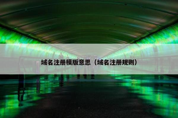 域名注册模版意思（域名注册规则）