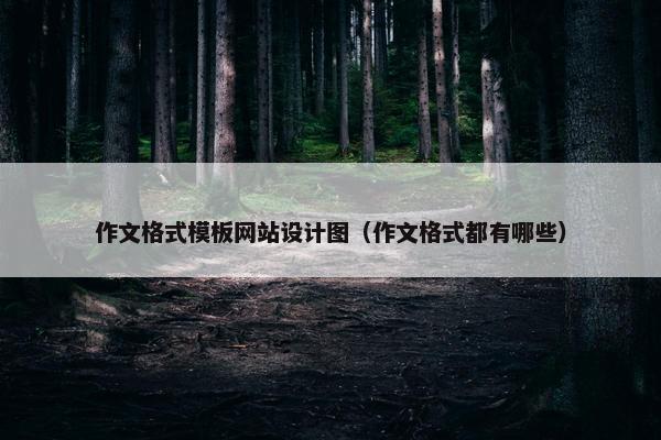 作文格式模板网站设计图（作文格式都有哪些）