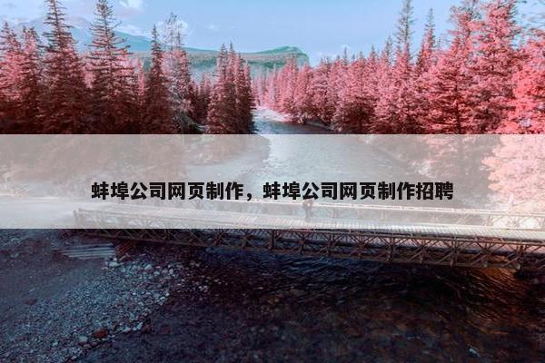 蚌埠公司网页制作，蚌埠公司网页制作招聘