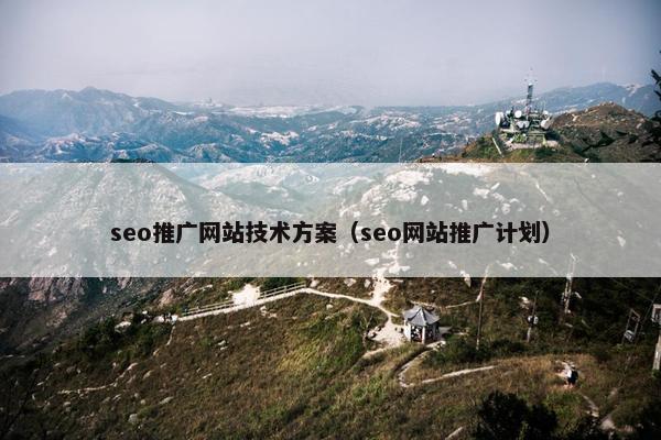 seo推广网站技术方案（seo网站推广计划）