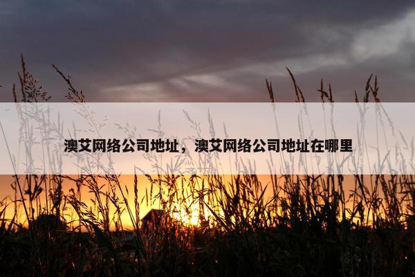 澳艾网络公司地址，澳艾网络公司地址在哪里
