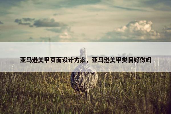 亚马逊美甲页面设计方案，亚马逊美甲类目好做吗