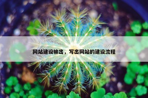 网站建设输出，写出网站的建设流程