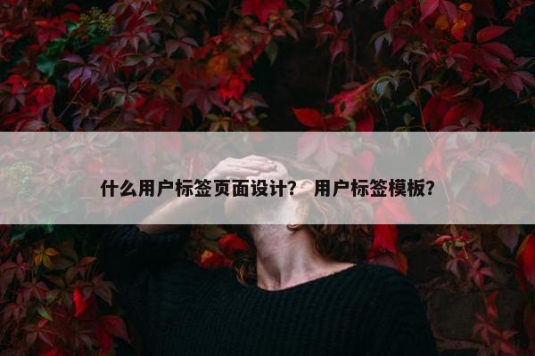 什么用户标签页面设计？ 用户标签模板？