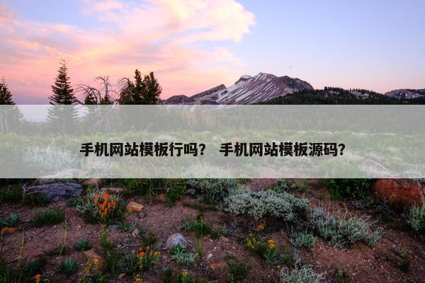 手机网站模板行吗？ 手机网站模板源码？