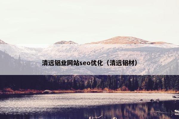 清远铝业网站seo优化（清远铝材）