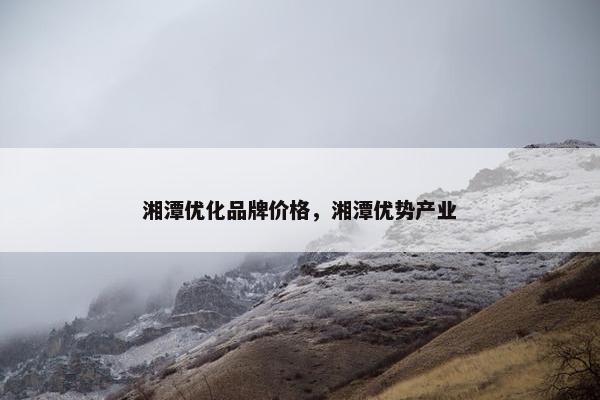 湘潭优化品牌价格，湘潭优势产业