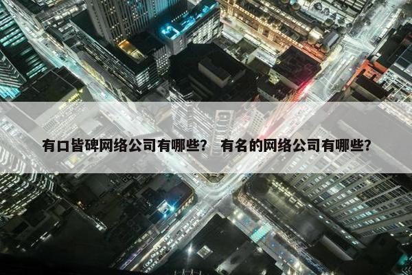 有口皆碑网络公司有哪些？ 有名的网络公司有哪些？