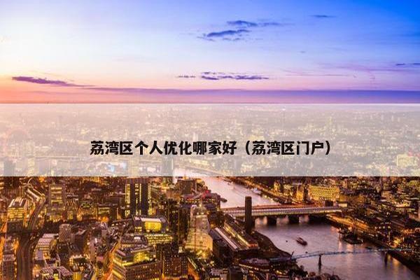 荔湾区个人优化哪家好（荔湾区门户）