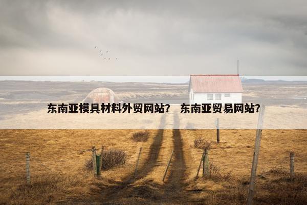 东南亚模具材料外贸网站？ 东南亚贸易网站？
