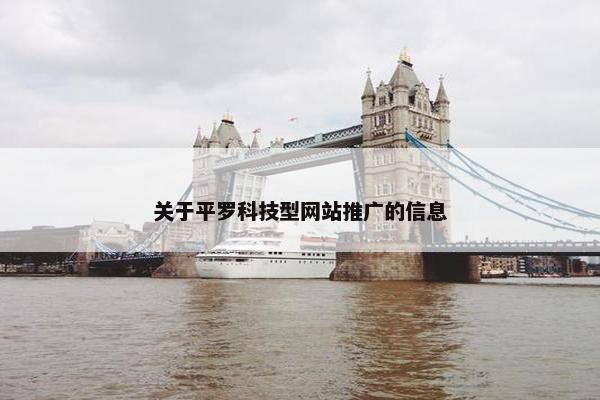 关于平罗科技型网站推广的信息