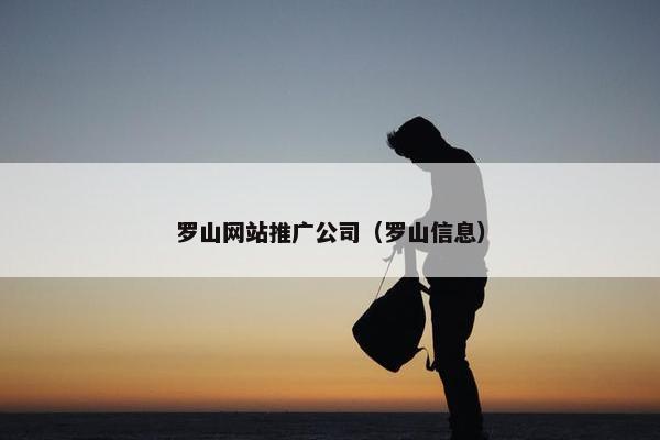 罗山网站推广公司（罗山信息）