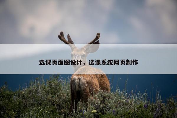 选课页面图设计，选课系统网页制作