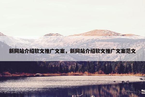 新网站介绍软文推广文案，新网站介绍软文推广文案范文