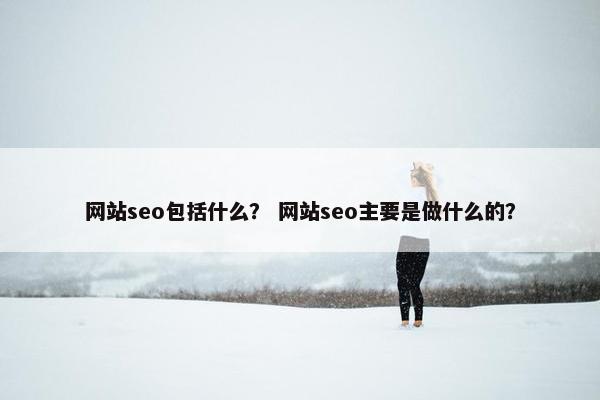 网站seo包括什么？ 网站seo主要是做什么的？