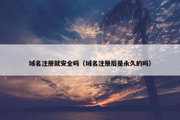 域名注册就安全吗（域名注册后是永久的吗）