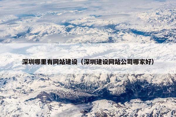 深圳哪里有网站建设（深圳建设网站公司哪家好）
