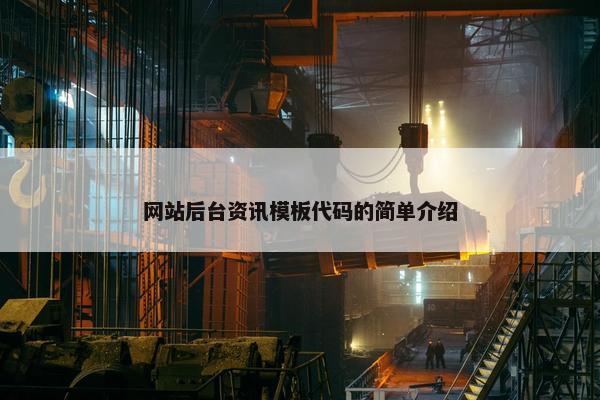 网站后台资讯模板代码的简单介绍