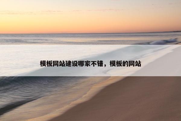 模板网站建设哪家不错，模板的网站