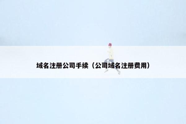 域名注册公司手续（公司域名注册费用）