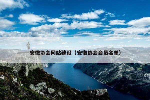 安徽协会网站建设（安徽协会会员名单）