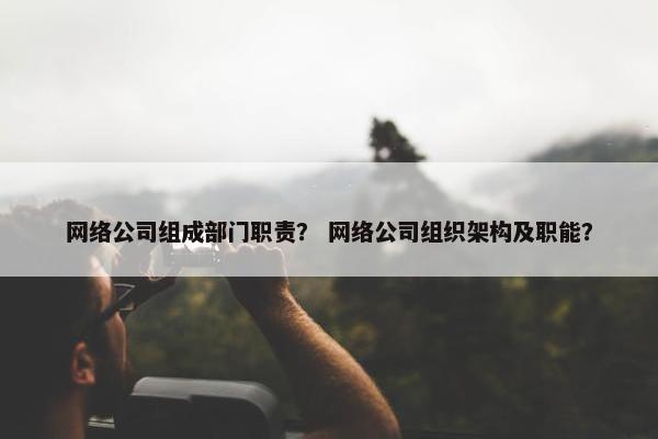 网络公司组成部门职责？ 网络公司组织架构及职能？