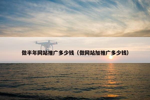 做半年网站推广多少钱（做网站加推广多少钱）